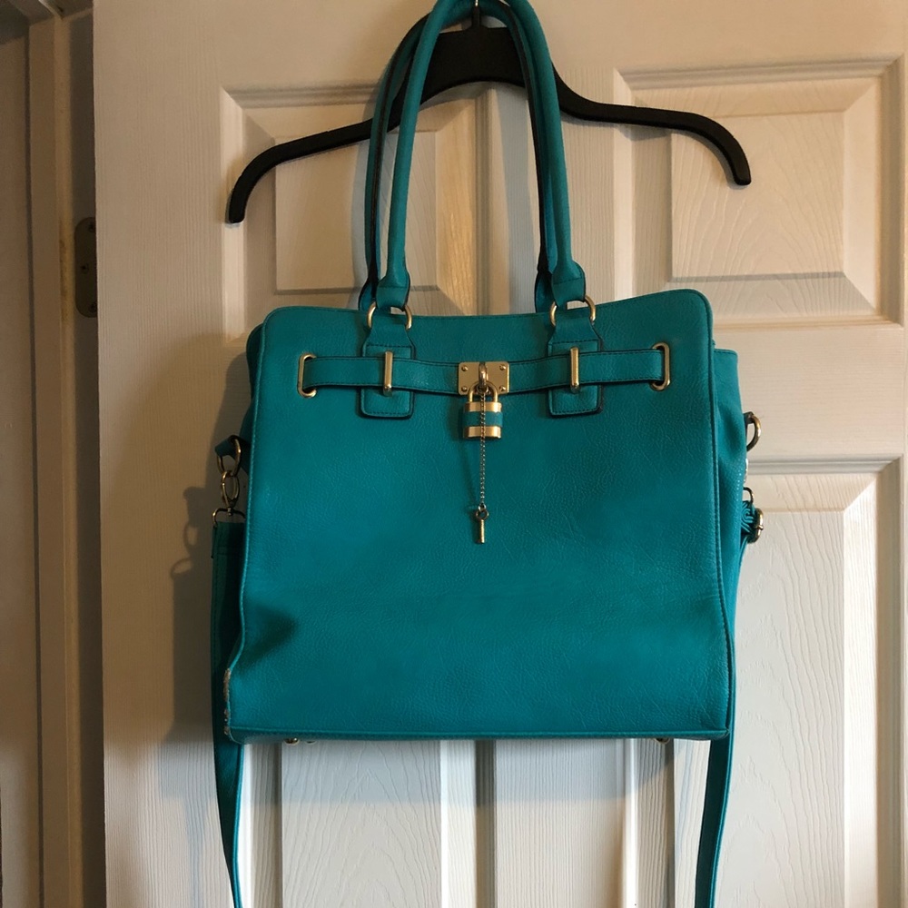 Call It Spring Turquoise Large Tote with strap